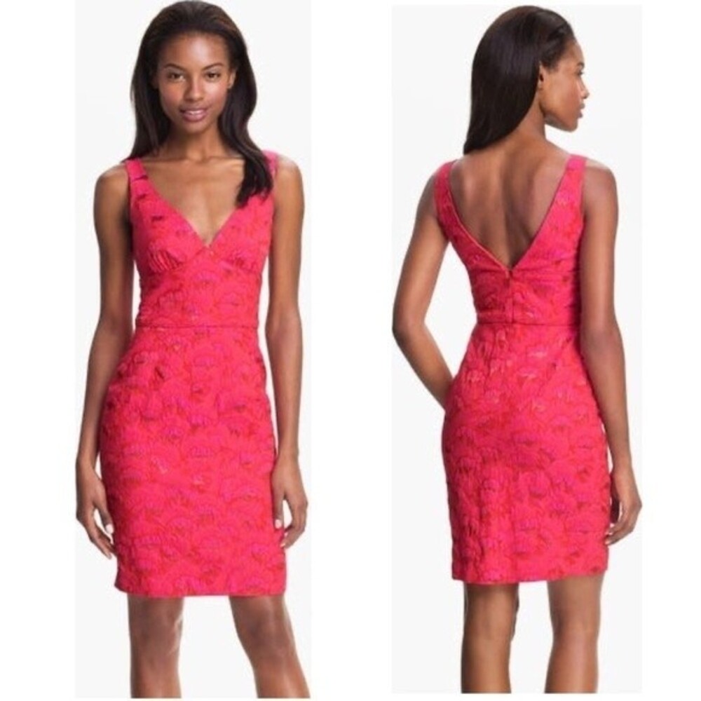 Trina Turk Miss Caruso Floral Jacquard Dress 4